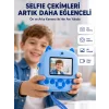 Selfie Özellikli Çocuk Fotoğraf Makinesi Mürekkepsiz Termal Baskı Teknolojisi