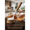 Shari Masif Ahşap Saplı Bristol Kıllı Profesyonel Lavabo & Bulaşık Fırçası 722949