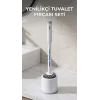 Silikon Deterjan Hazneli Esnek Tuvalet Fırçası - Banyo Temizliği İçin