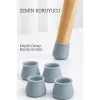 Silikonlu Sandalye Ayak Koruyucu – Sessiz Ve Çiziksiz Kullanım, 4’lü Set Gri