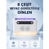 Simüle Alev Efektli Kablosuz Hoparlör Zamanlayıcılı Gece Lambası