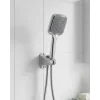 Siyah Duş Seti El Duşu Başlığı Spiral Hortum ve Duvar Askısı Banyo Duş Seti