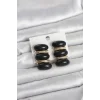 Siyah Vintage Model Gold Renk Kadın Küpe