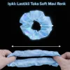 Soft Mavi Renk Led Işıklı Lastikli Saç Tokası - 3 Modlu Festival - Parti Saç Tokası (5047)