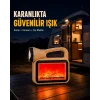 Solar Alev Işığı COB Teknolojili Taşınabilir El Feneri ve Kamp Lambası