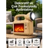 Solar COB Alev Efektli Lamba – Güneş Enerjili, Suya Dayanıklı, Taşınabilir