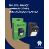 Solar Enerjili 20 LED Duvar Lambası | Hareket Sensörlü, Su Geçirmez, Kablo Gerektirmez