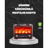 Solar Şarjlı Şömine Işıklı Bluetooth Hoparlör – Radyo, USB, TF Kart Destekli