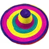 Sombrero Meksika Şapkası Renkli Örme Hasır Yetişkin Boy