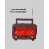 Şömine Alev Işıklı Solar Bluetooth Hoparlör – 7W Güçlü Ses, FM Radyo