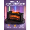 Şömine Görünümlü Hava Nemlendirici Renkli LED Işıklı Aroma Difüzörü