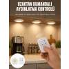 Spot Lamba Led Işık 3lü Uzaktan Kumandalı Pilli Yapışkanlı Kablosuz Yeni Nesil