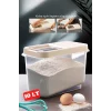 Sürgülü Kapaklı 10 LT Erzak Bakliyat Un Şeker Saklama Kabı