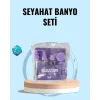 Taşınabilir 5’li Seyahat Banyo Seti Şampuanlık Sprey Krem Kutusu