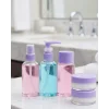 Taşınabilir 5’li Seyahat Banyo Seti Şeffaf Kozmetik Kapları