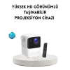 Taşınabilir Akıllı 1080P Projektör – 64GB Hafıza, 2GB RAM, Full HD Görüntü, Kumandalı