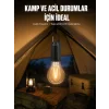 Taşınabilir Askılı Ampul Kamp Lambası Askılı Type-C Şarjlı Bahçe Lambası