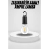 Taşınabilir Askılı Ampul Kamp Lambası Askılı Type-C Şarjlı Bahçe Lambası