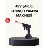 Taşınabilir Basınçlı Yıkama Makinesi – 5m Hortumlu, Köpük Şişeli, 48V Güçlü