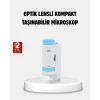Taşınabilir Eğitim Mikroskobu 80X–200X LED Işıklı ve Darbeye Dayanıklı