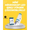 Taşınabilir LED Işıklı Cep Mikroskop – 80X–200X Büyütme