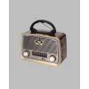 Taşınabilir Nostalji Radyo Bluetooth USB AUX Girişli