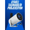 Taşınabilir Projeksiyon Ayaklı Projektör Android Uyumlu HDMI Girişli
