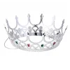 Taşlı Rönesans Kostümlü Kraliyet Ortaçağ Gümüş Kraliçe Prenses Tacı (5047)