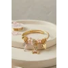 Tavşan Model Gold Renk Pembe Charmlı Bileklik