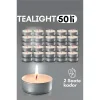 Tealight Mum 50 Adet - Kokusuz Dekoratif Mum