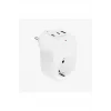 Tekli Yüksek Voltaj Korumalı Duvar Prizi 2x Typec 1x Usb Çıkışlı Priz Grup Priz Çoğaltıcı Beyaz