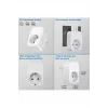 Tekli Yüksek Voltaj Korumalı Duvar Prizi 2x Typec 1x Usb Çıkışlı Priz Grup Priz Çoğaltıcı Beyaz
