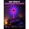 Telefon Kontrollü RGB Fireworks LED Işık Çok Renkli Dekoratif Duvar Lambası