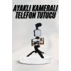 Telefon Tutucu Led Işıklı Kumandalı Mikrofon Telefon Vlog Video Kayıt