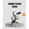 Telefon Video Çekim Kiti LED Aydınlatma Mikrofon Tripodlu Tam Set