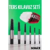Ters Kılavuz 6 Lı Set Saf Çelik Kırık Civata Vida Sökücü Kırılmış Vida Civata Sökme Aparatı