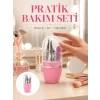 Tırnak Bakım Manikür Pedikür Seti 4 Parça Pembe Ev ve Seyahat Uyumlu Yeni Nesil