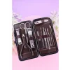 Tırnak Makası Tırnak Bakım Seti Deri Çantalı 12 Parça Set (5047)