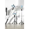 Tripod Kablosuz Bluetooth Bağlantılı Selfie Çubuğu 360 Derece Dönebilen