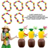 Tropikal Hawaii Parti Malzemeleri – Kolye, Pipet, Bardak Seti (5047)