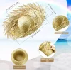 Tropikal Parti Naturel Hasır Hawaii Şapkası 13x36 cm