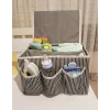 Tutturma Aparatlı Bebek Beşik Başucu Düzenleyici Kapaklı 5 Bölmeli Organizer