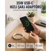 Type-C to C Kablolu 35W Hızlı Şarj Başlığı Set