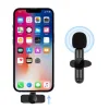 Type C Uyumlu İphone Dönüştürücülü Kablosuz Yaka Mikrofonu Android ve İphone Uyumlu Mini Mikrofon (5047)