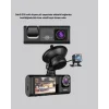 Üç Kameralı Araç DVR Full HD Gece Görüşlü ve 2 inç IPS Ekranlı