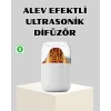 Ultrasonik Alev Efektli Aromaterapi Difüzörü USB Şarjlı ve Otomatik Kapanma Özellikli