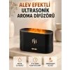Ultrasonik Aromaterapi Difüzörü 180 ML Hazneli Dekoratif Alev Efektli Nemlendirici