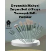 umuşak Kıllı Estetik Tasarımlı 13lü Makyaj Fırçası Seti Günlük ve Profesyonel Kullanım
