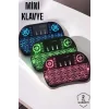 USB Bağlantılı Mini Q Klavye Işıklı Tüm Cihazlara Uyumlu