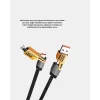 USB-C USB-A 4’ü 1 Arada Örgülü Kablo 65W Hızlı Şarj Metal Uç Dayanıklı